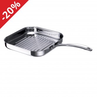 Tigaie grill din otel inoxidabil, 26 cm, Chef - BEKA